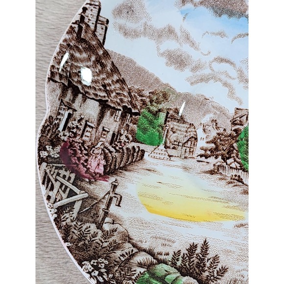 Johnson Bros Bread Plate Saucer Olde English Country Side England Hand Engraving - Picture 6 of 14